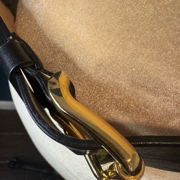 Worth Leather Black and White Belt - Picture 6 of 9